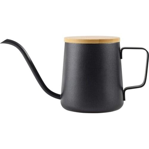 Pour Over Drip Coffee Kettle 12Oz Stainless Steel Gooseneck Long Narrow Flow Spout Hand Espresso Tea Pot Teapot with Lid