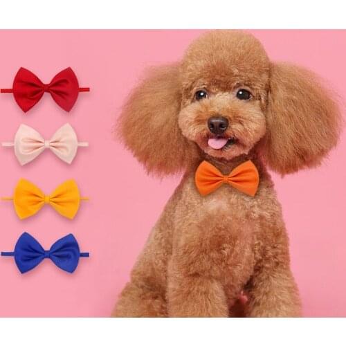 1 PC Adjustable Dog Cat Bow Tie Neck Tie Pet Dog Bow Tie Puppy Bows Pet Bow Tie Different Colors