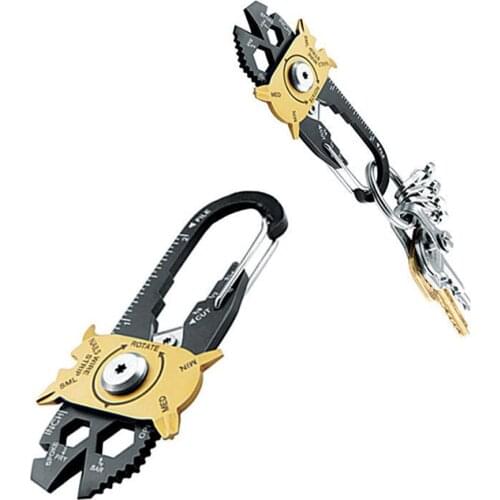 1 PCS stainless steel Innovative 20-in-1 Steel Wrench Screwdriver EDC Keychain Multi-functional Accessories Outdoor Small Tool