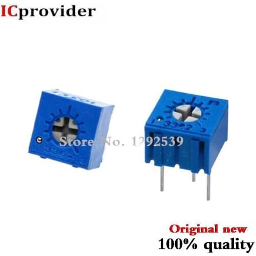 10pcs 3362P series resistance 101 201 501 102 202 502 103 Trimmer Potentiometer 3362 500R 1K 2K 5K 10K 20K 50K 100K