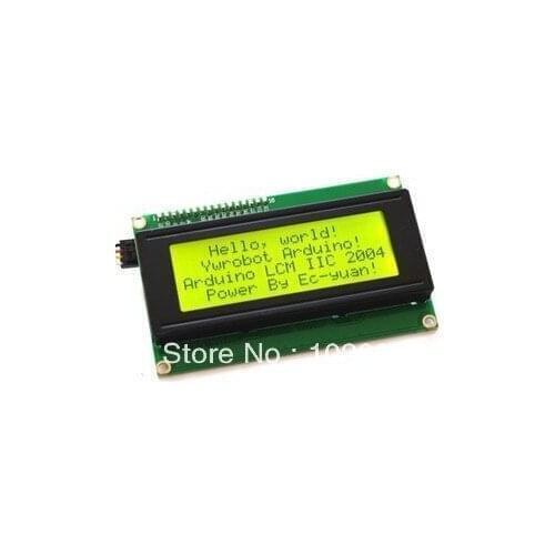 10pcs x IIC/I2C 2004 LCD module yellow and green screen with library files Light Beads