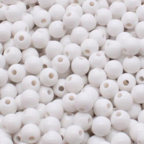 200Pcs 6mm White Round Ball Spacer Beads For Jewelry Making DIY Jewelry Accessories