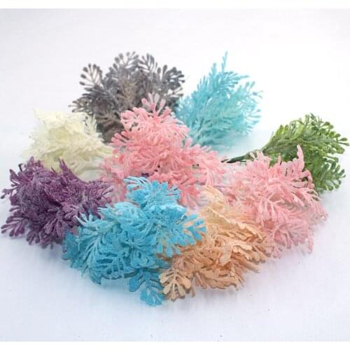 6pcs mini artificial small pulp flowers for wedding Christmas decoration DIY craft wreath gift Christmas decoration fake flowers