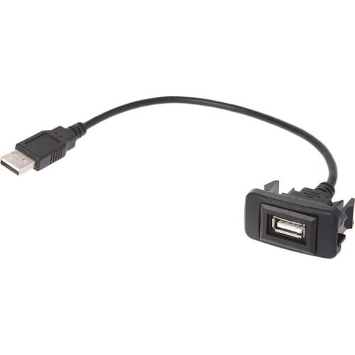 AUX USB Port Cable Adapter 12-24V Cord Wire USB Charging Adapter for Toyota VIGO