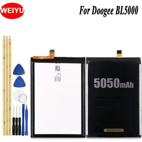 WEIYU For Doogee BL5000 Phone Battery For Doogee BL5000 Hight Capacity 5050mAh Top Quality Replacement Batteries +Tools