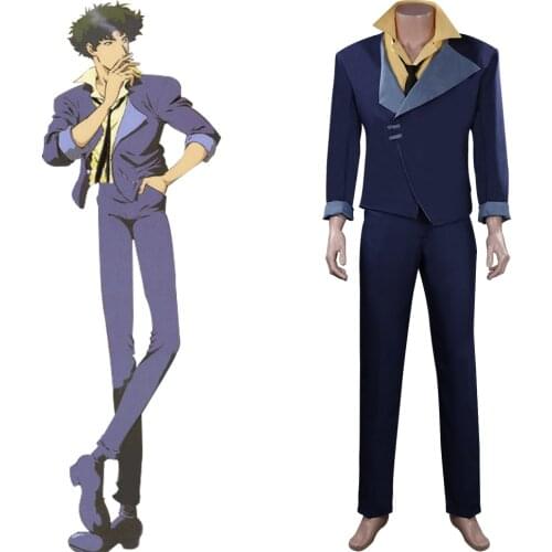 Anime Cowboy Bebop Spike Spiegel Cosplay Costume Uniform Suit Halloween Carnival Outfits
