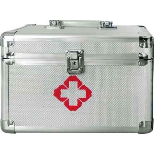 Large aluminum alloy medicine box, first aid box, home medicine box, health box, medical medicine box
