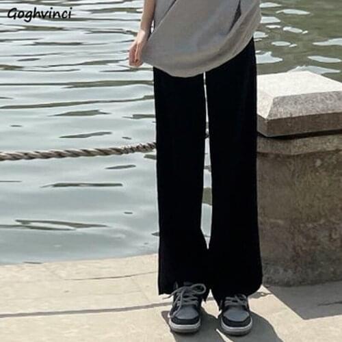 Pants Women Pockets All-match Black Simple Summer Thin Trendy Soft Minimalist Female Loose College Korean Casual Trousers Baggy