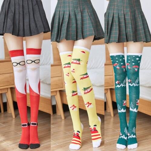 Party Festival Stockings Students Japanese Style Halloween Christmas Creative Printed Lovely Over Knee Uniform Accessories