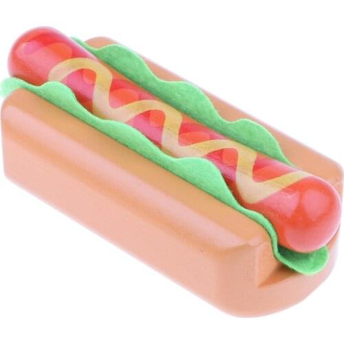 Wooden Mini Simulation Hot Dog Fast Food Playing Kids / Baby