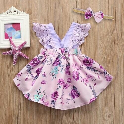 Childrens Clothing 2021 Summer Girls' Sleeveless One-Piece Dress Baby Printed Princess Dress