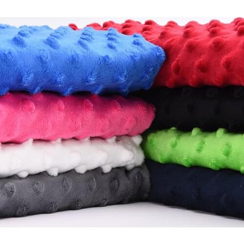 50x150cm Super Soft Minky Dot Fabric Sewing Baby Blanket Toys Material Antipilling Eco-Friendly Polyester Handwork Plush Fabric