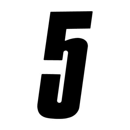 Race Number 5 racing numbers decals motocross atv dirt bike
