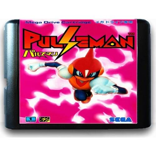 Pulseman for 16 bit Sega MD Game Card for Mega Drive for Genesis US PAL Version Video Game Console