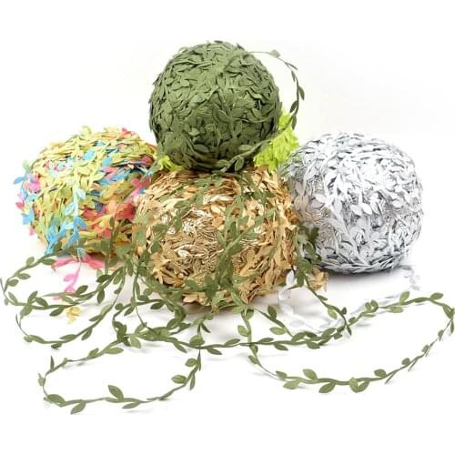 5 M Artificial Leaf Vine Simulation Foliage Vines Green Leaves Rattan Wreath Home Decor Wall Garden Party Wedding Decoration