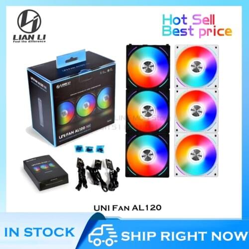 Lian Li UNI Fan AL120 PC Cooling Computer Case RGB PWM 1900RPM Fan 3X 120mm CPU Cooler Fan PACK With Controller