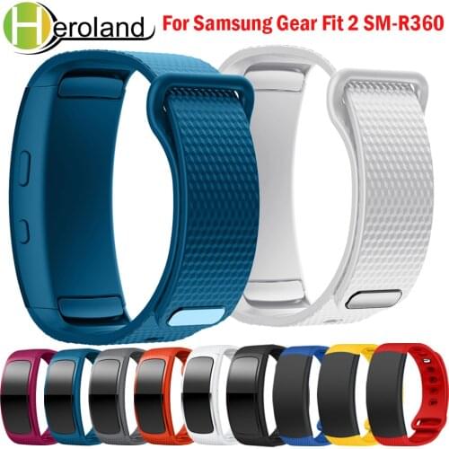 L/S Wristband strap For Samsung Gear Fit 2 SM-R360 Watchbands sport Luxury Silicone Replacement smart watch Band bracelet strap