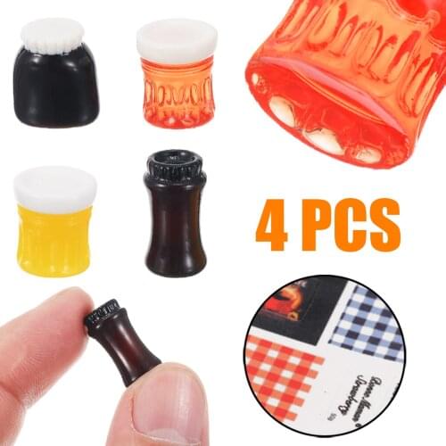 4Pcs 1/12 Dollhouse Miniature Accessories Mini Nutella Simulation Furniture Kitchen Food Condiment Toys For Dollhouse Decor