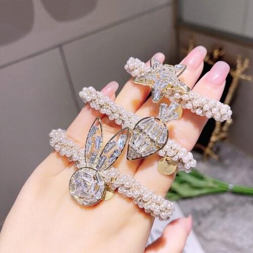 Fashion Girls lace bow hair accessories Cute Sweet Kids Girls hair band headband rubber band easy matching elastic hair bands