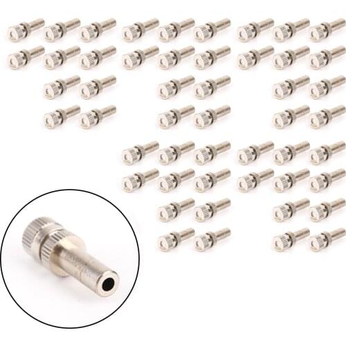 Areyourshop 50pcs Misting Nozzles Water Mister Sprinkle For Cooling System 0.012" Quick plug