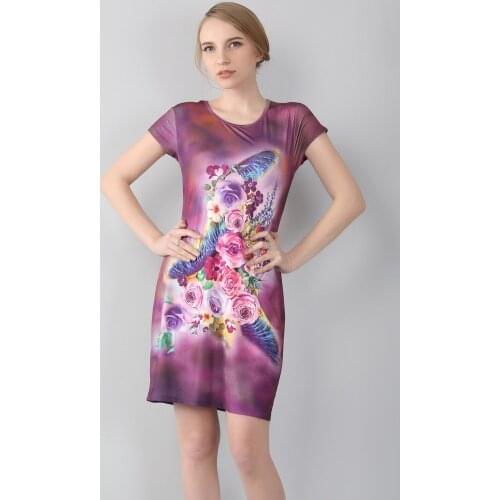 New Arrival beautiful plus size big size 7XL Stereo printing summer Dresses women one-piece dress Tops Tees