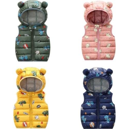 Toddler autumn warm waistcoat baby boys girls cotton filling vest girls jacket winter warm vest outwear for 0-5T children outfit