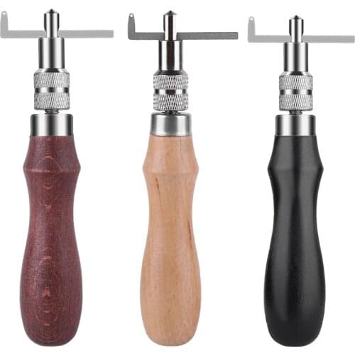 RORGETO Natural/Black/Peach Single Function Leather Slotting Tool Stainless Steel Suture Slotting for Leather Groovering Process