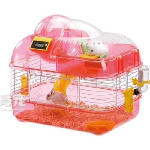 Pedometer Hamster Cage Toys Running Counter Luxury Villa Ferret Guinea Pig Bed Rat Chinchillas Hedgehog Cage Hamster Accessories