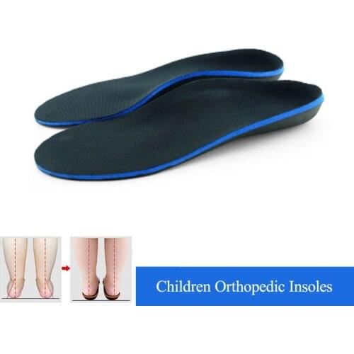Ortoluckland children orthopedic insoles for sport shoes boys kids black corrective flatfeet insoles toddler arch support insole