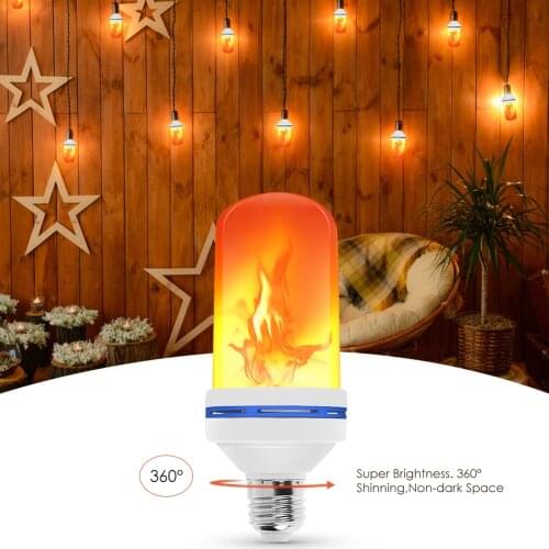 LED Light Bulb Dynamic Flame Effect 3 Colors Creative Corn Lamp Decor Lamp For Holiday Bar Hotel Restaurant Party E27 Light Bulb