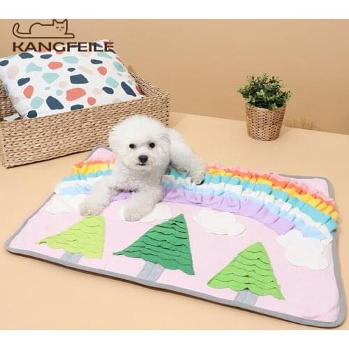 KANGFEILE Pet Supplies Training Sniffing Sniffing Mat for Cats Dogs Slow Food Mat Energy Consumption Blanket Pet Dogs Mats D2326