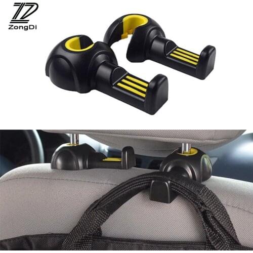 ZD 2PCS Car Back Seat Headrest Hanger Holder Hooks For Peugeot 206 207 407 Subaru kia sportage Jeep Renegade Suzuki grand vitara