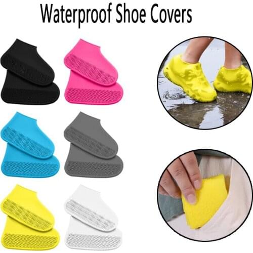 1 Pair Silicone Material Unisex Shoes Protectors Waterproof Shoe Cover Rain Shoe Covers Rain Boots Rainy Day Foot Cover