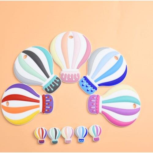 10 PCS/Lot Mini New Hot Air Balloon Silicone Beads Baby Dummy Cartoon Pacifier Toy Accessories