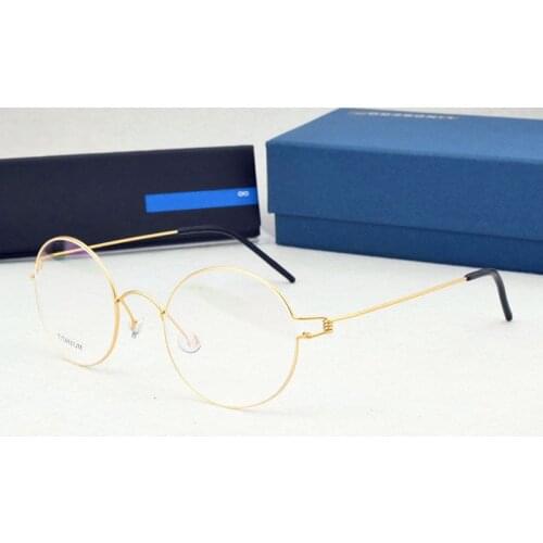 2020 Titanium optical glasses frame Women myopia computer round Ultralight eye glasses frames men Brand Design Denmark spectacle