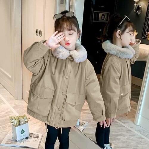 3 4 6 7 8 9 10 11 12 Years OId Thick Warm Kids Girls Coat Velvet Fur Jackets Outerwear 2021 New Autumn Winter Children Overcoat