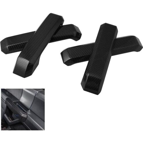 4Pcs Carbon Fiber Inner Door Handle Cover Trim Bezel Kit for Ford F150 2015 2016 2017