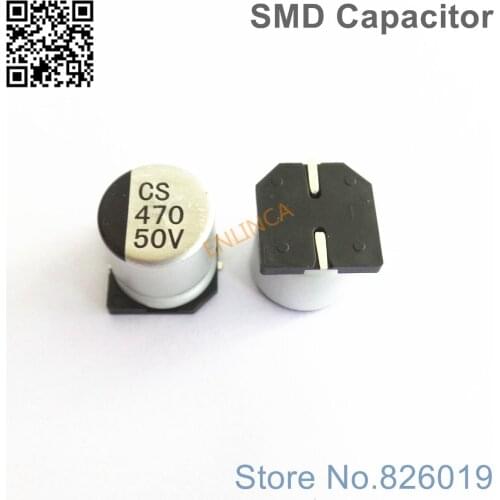 6pcs/lot 50V 470uf SMD Aluminum Electrolytic Capacitors size 12.5*13.5 470uf 50V