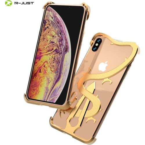 For iPhone Xs Max XR Case Sword-Dragon Metal Shockproof Bumper Back Cover For iPhone X Xs Aluminium Anti-Knock Case