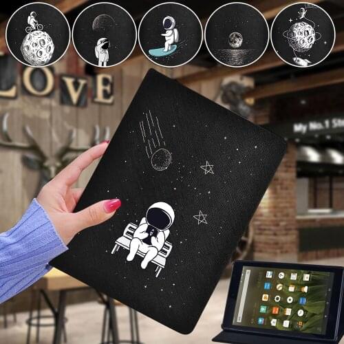 Case for Amazon Fire HD 8/HD 8 Plus 2020/Fire 7/HD 10 Tablets Drop Resistance Pu Leather Tablet Cover Case+ Free Stylus