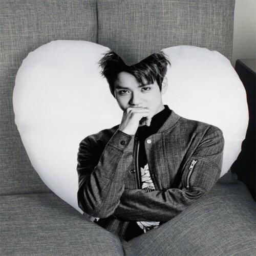 Hot Sale KPOP BTOB Peniel Pillow Case Heart Shaped Zipper Pillow Cover Satin Soft No Fade Pillow Cases Home Textile Decorative