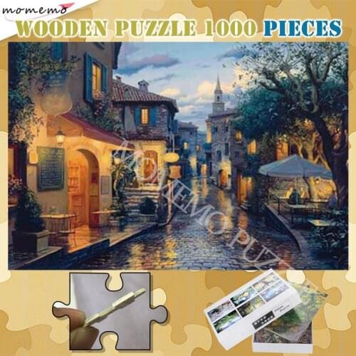 Wooden Jigsaw Puzzle 300 500 1000 Pieces Twilight Dusk Oil Painting Puzzles Toys for Adults Childern DIY Assembling Puzzle Games
