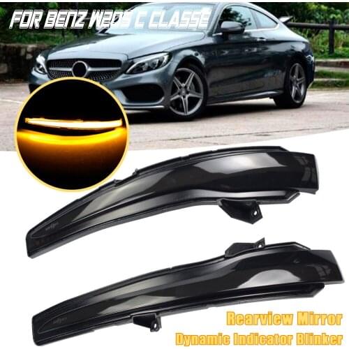2pcs Dynamic Blinker For Mercedes Benz C E S GLC W205 X253 W213 W222 V Class W447 LED Turn Signal Light Side Mirror Indicator