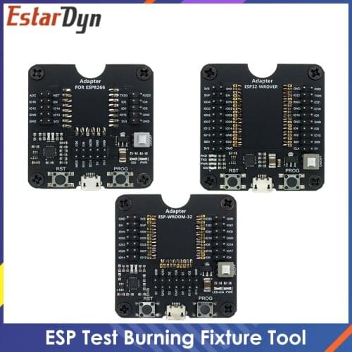 1PCS ESP8266 ESP-WROOM-32 ESP32-WROVER Development Board Test Burning Fixture Tool Downloader for ESP-12F ESP-07S ESP-12S
