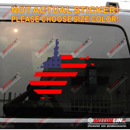 West Virginia State Map USA Flag Decal Sticker Car Vinyl pick size die cut no background
