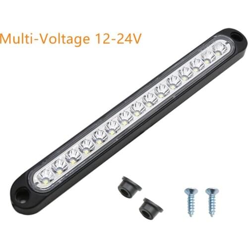15LEDs Red 12V/24V Stop Brake Lights Bar Turn Signal Tail Lights for Truck Trailer Vans Boat