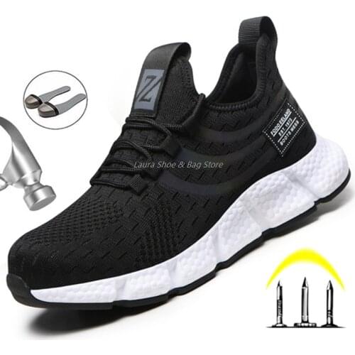 Lightweight Boots Safety Shoes Mens Breathable Boots Working Shoes For Men Steel Toe Cap Boots Anti-Smashing Shoes Protective