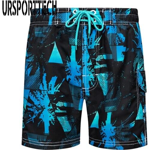 Beach Shorts Men Print Swimwear Trunk Summer Short Pants Male Breathable Quick Dry Swimming Shorts Plus Size Mens Board Shorts