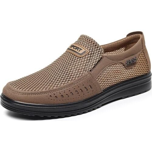 2021 New Mens Mesh Casual Shoes Fashion Lightweight Breathable Soft-Soled Shoes Summer Outdoor Sports Fitness Sneakers Big Size