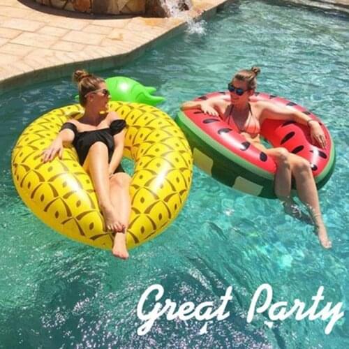 Pineapple Watermelon Inflatable Buoy Pool Float Swimming Ring for Adults Summer Water Sport Swim Circle Pool Party Toys